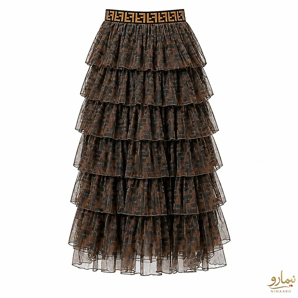 دامـن طبقه ای FENDI-فروشگاه نمیارو