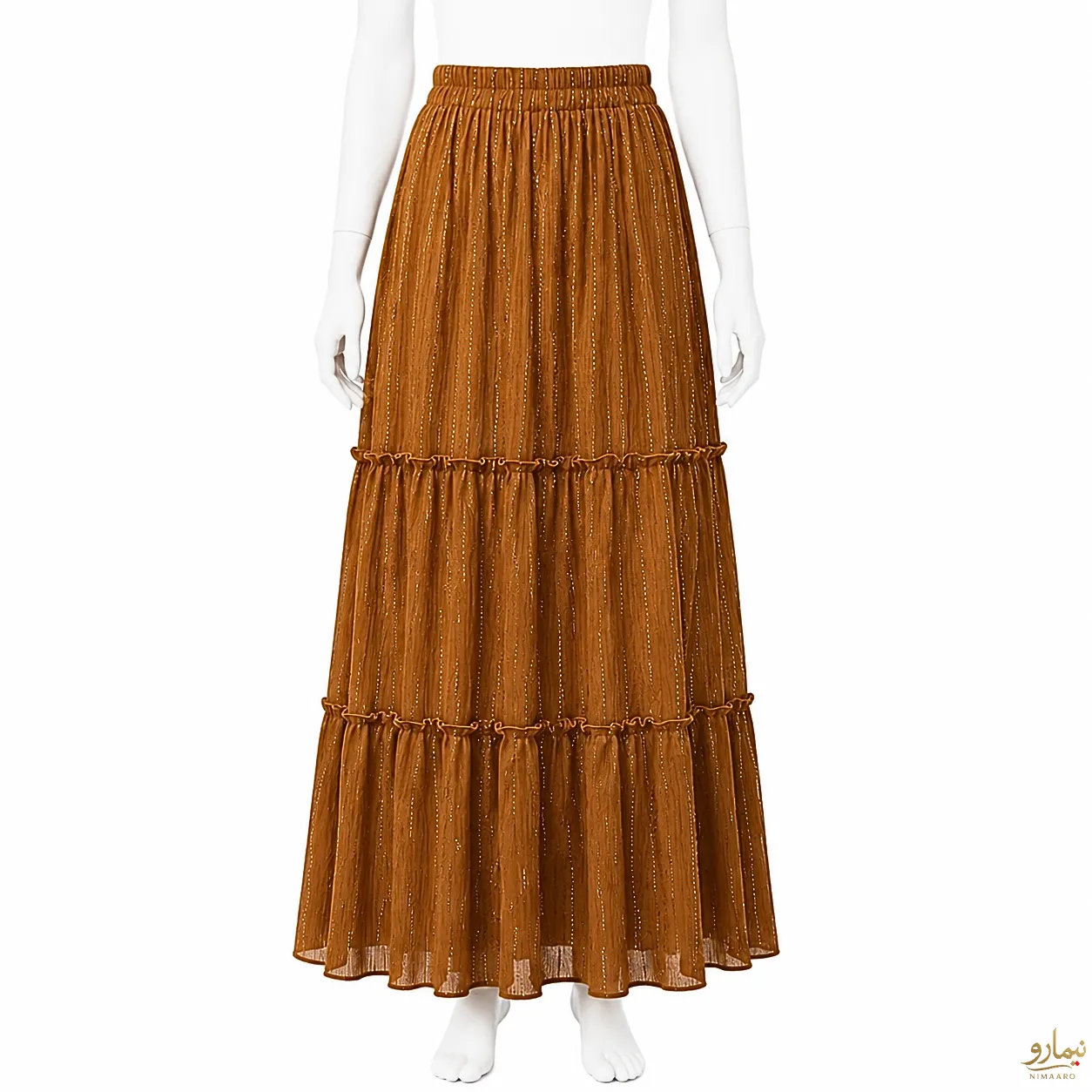 cascading-beaded-skirt-2 دامن سنگپاش آبشاری شتری - فروشگاه نیمارو