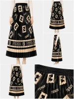 دامن ساتن طرح Fendi - فروشگاه نیمارو