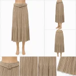 دامن مخمل پلیسه تک دوخت کرم - فروشگاه نیمارو