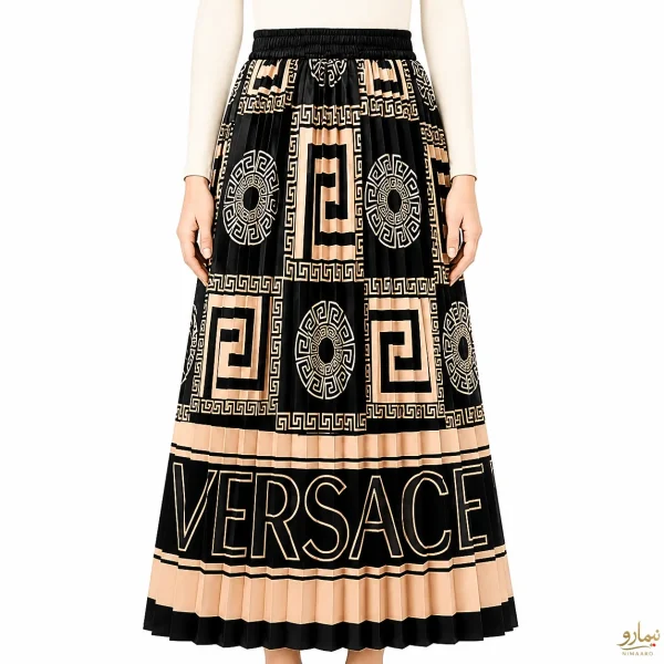 دامن ساتن طرح Versace - فروشگاه نیمارو