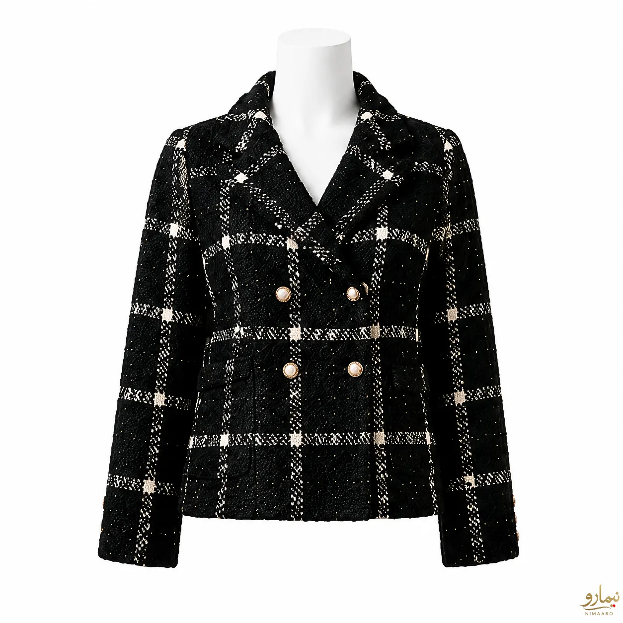 winter-clothes-1 (30) کت فوتر کاپشنی چهارخونه مشکی - فروشگاه نیمارو