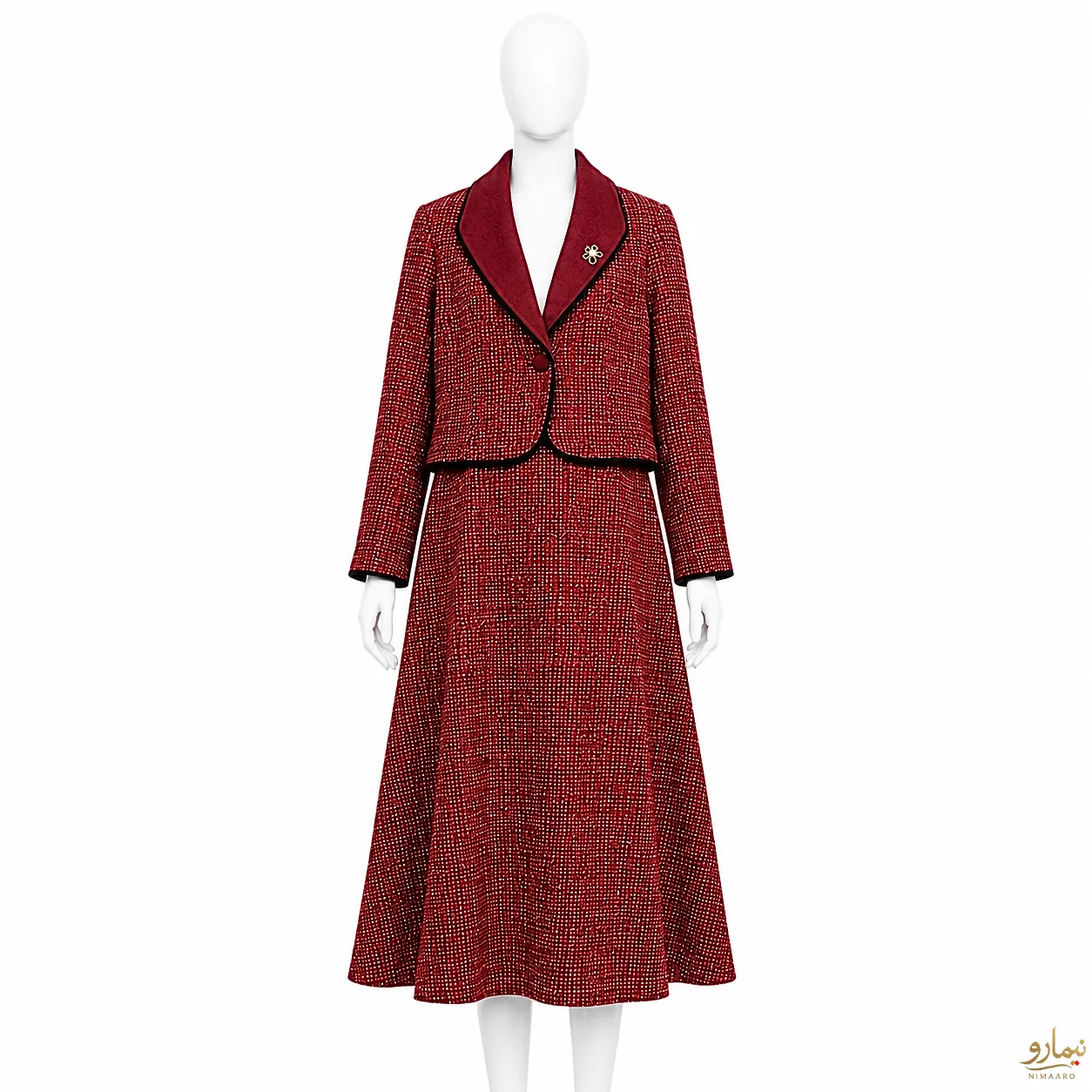 winter-clothes-1 (8) پیراهن طرح کت دامن یقه سنگ قرمز - فروشگاه نیمارو