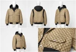 کاپشن ترکیبی زیپ و دکمه Gucci خردلی - فروشگاه نیمارو