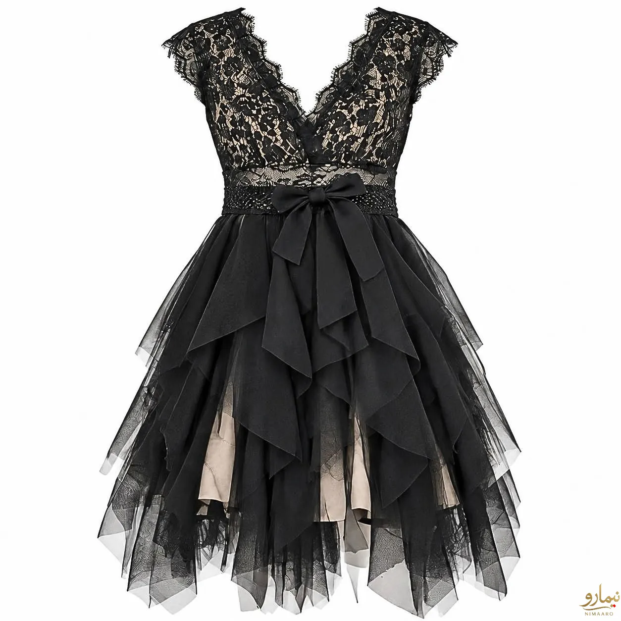 aztec-lace-dress-2 پیراهن دانتل سرخپوستی مشکی - فروشگاه نیمارو
