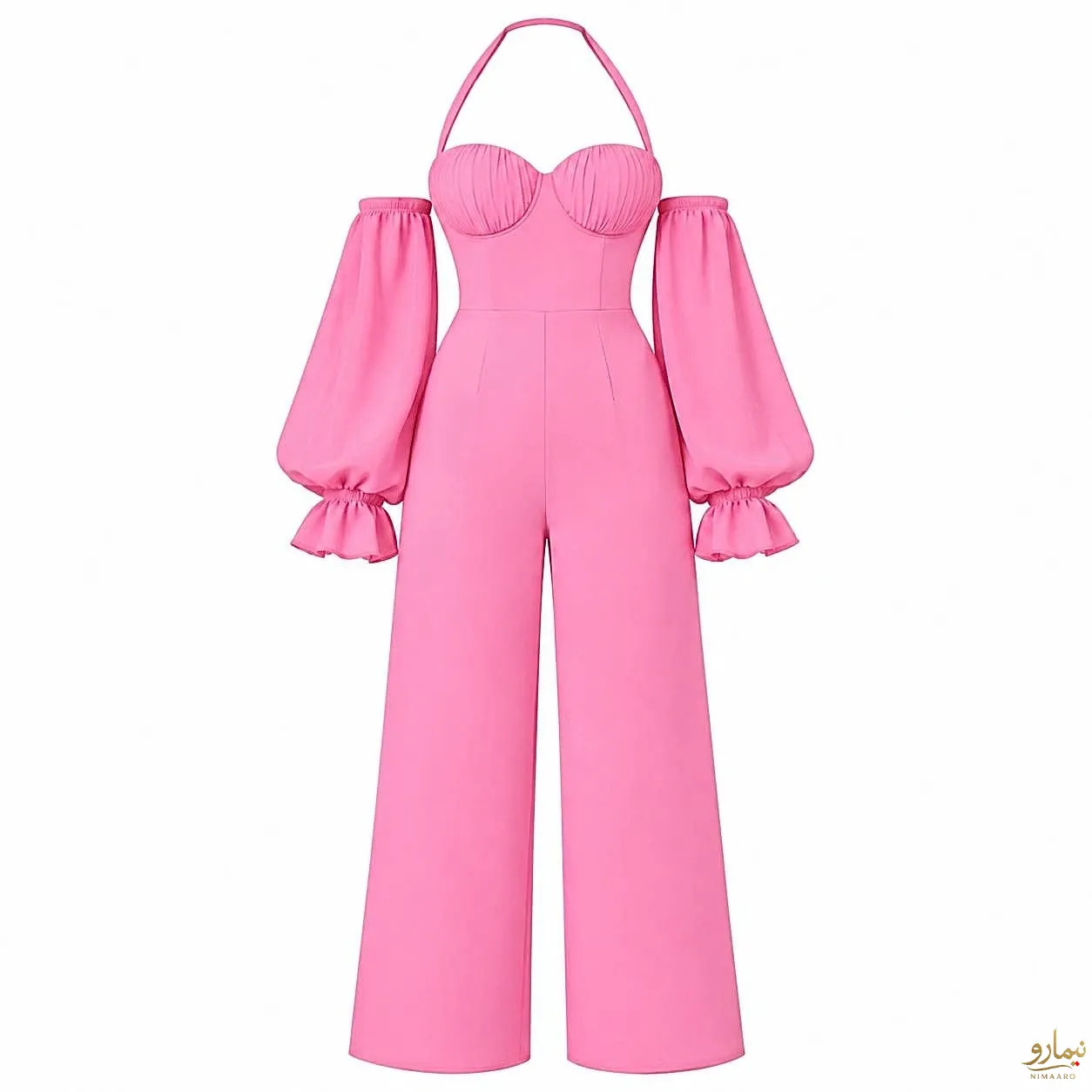 padded-pink-mesh-jumpsuit-1 اورال تور کاپ دار پینکی -فروشگاه نیمارو